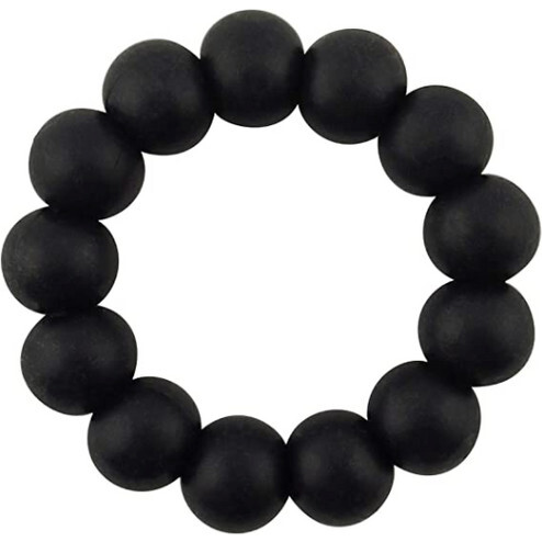 Silicone Beads Bracelet, Black - Teethers - 1