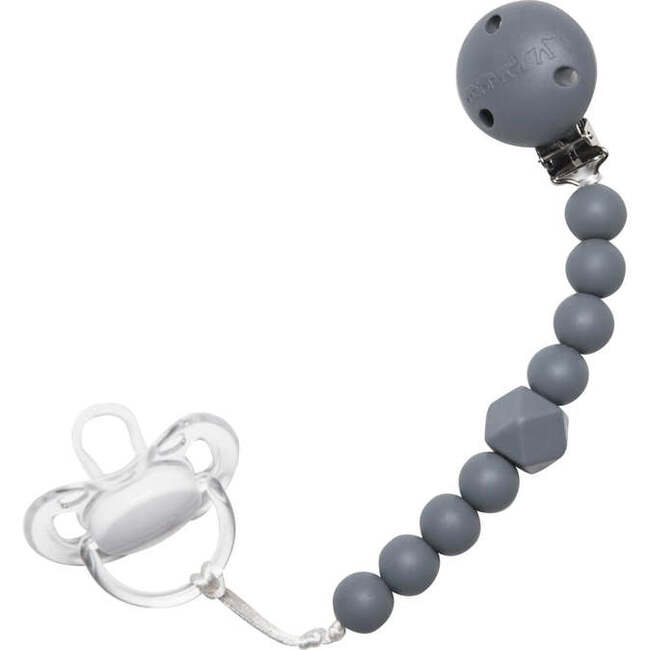Chewy Pacifier Clip, Grey