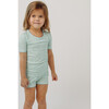 Girls Pima Hibiscus Ditsy Shirt & Short Pajamas Set - Pajamas - 2