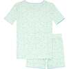 Girls Pima Hibiscus Ditsy Shirt & Short Pajamas Set - Pajamas - 6