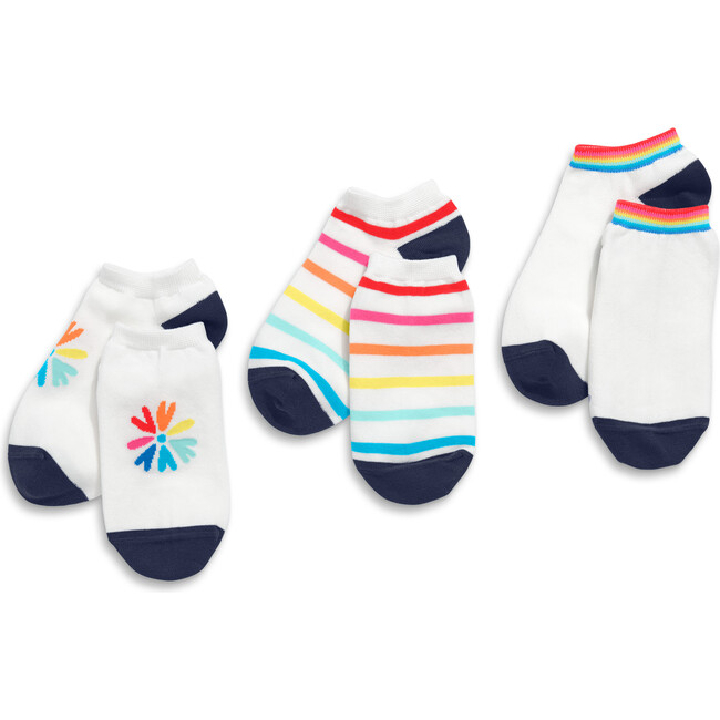 Ankle Sock 3-Pack In Bright Blooms Mix, Heart Bloom Mix