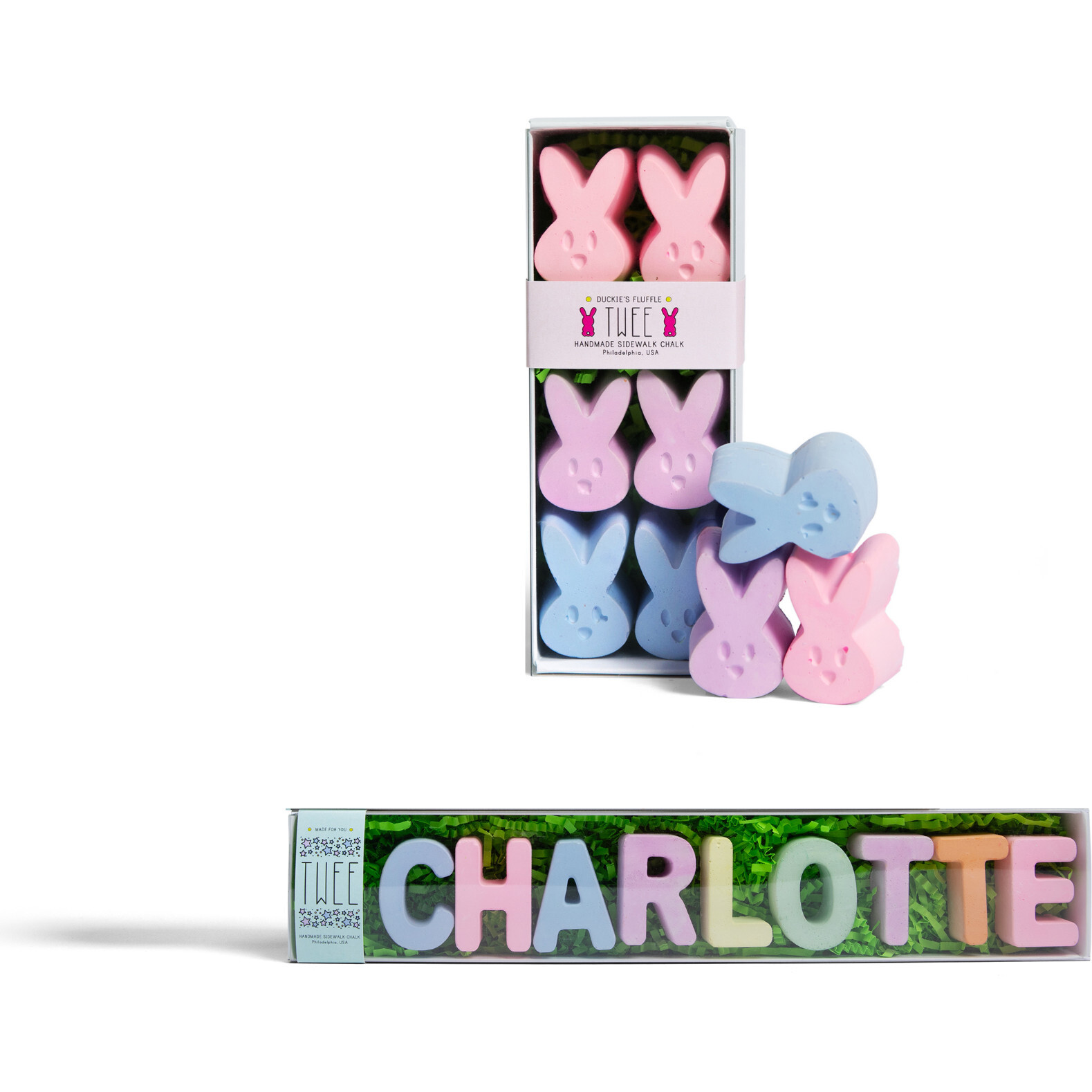 Bundle: Duckie's Fluffle Pink and Custom Made for YOU Gift Box - Bubbles/Chalk - 1