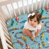 Print Organic Crib Sheet, Cars - Crib Sheets - 2