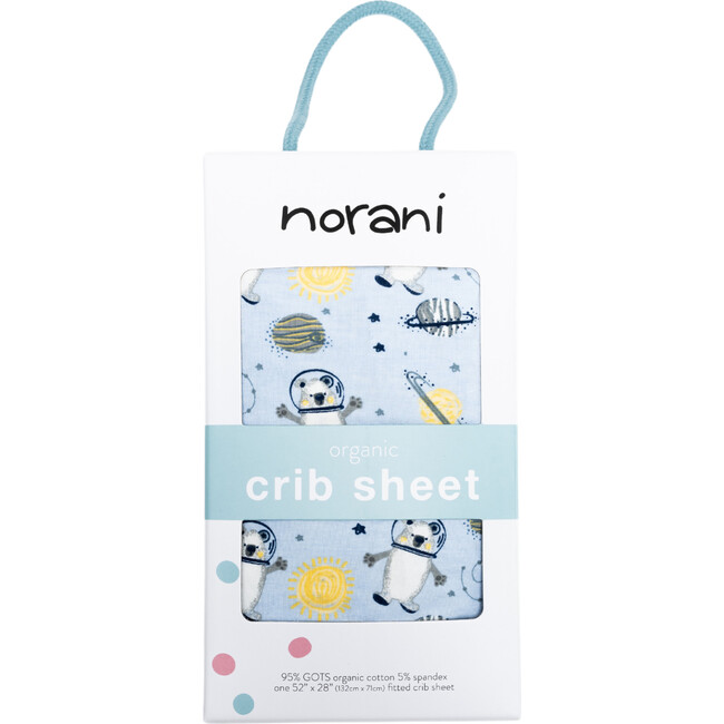 Print Organic Crib Sheet, Space Bears - Crib Sheets - 3