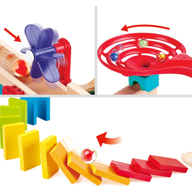 Marble Run DIY Wood Building Racetrack, 81 Pieces - Games - 3