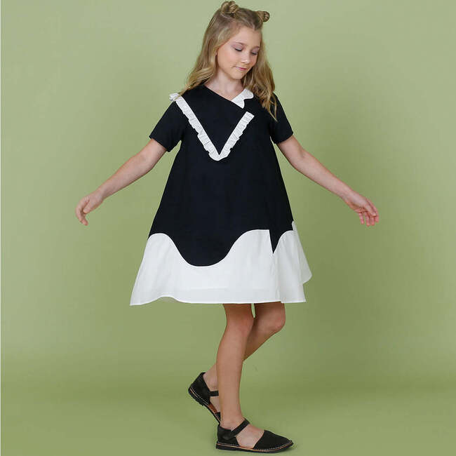 Lola dress , black/off-white - Dresses - 4