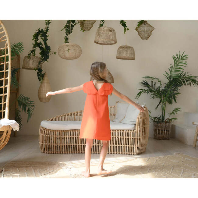 Hannah dress , scarlet orange - Dresses - 6