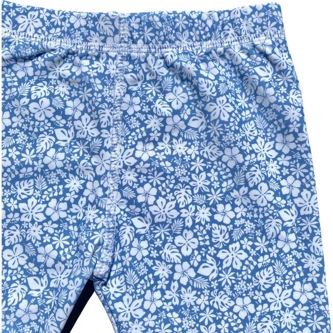 Logan UV Regular & Swim Leggings, Ditsy Tropical Blue - Leggings - 2