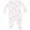ELEPHANT + BUNNY BALLERINAS 2 WAY ZIPPER RUFFLE BACK FOOTIE, White - Footie Pajamas - 1 - thumbnail
