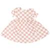 CHECKERBOARD PINK TWIRLY S/S DRESS, Pink - Dresses - 1 - thumbnail