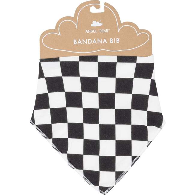 Checkerboard Bandana Bib, Black