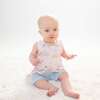 BIKES PINK PEPLUM TANK TOP AND BIKER SHORT, Pink - Mixed Apparel Set - 2
