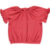 Shannon Elasticated Neck & Hem top, Pink - Shirts - 1 - thumbnail