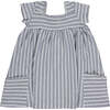 Rylie Striped Square Neck 2-Pocket Dress, Purple & Ivory - Dresses - 1 - thumbnail