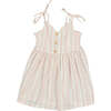 Penny Striped V-Neck Tie-Shoulder Strap Dress, Pink - Dresses - 1 - thumbnail