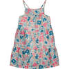 Paula Bouquet Print Spaghetti Strap Dress, Pink - Dresses - 1 - thumbnail