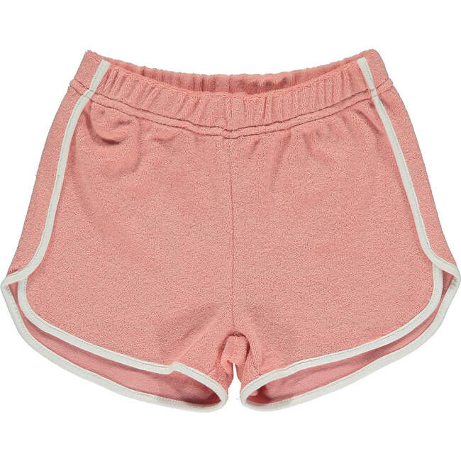Indy Contrast Piped Elasticated Waist Shorts, Pink