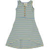 Daphne Striped Sleeveless Dress, Blue & Multicolors - Dresses - 1 - thumbnail