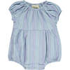 Celeste Striped Puff Sleeve Bubble, Lavender - Onesies - 1 - thumbnail