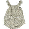 Camila Sleeveless Flutter Picot Trim Bubble, Natural Daisy - Onesies - 1 - thumbnail