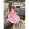 Juliet Roses Print Spaghetti Strap Bow Dress, Pink - Dresses - 3