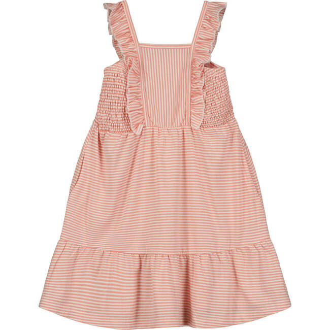 Ameera Striped Frilled Sleeveless Dress, Pink