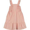 Ameera Striped Frilled Sleeveless Dress, Pink - Dresses - 1 - thumbnail