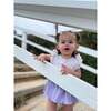 Amber Ruffle Sleeve Lace Trim Onesie, Lavender Ditsy Floral - Onesies - 3