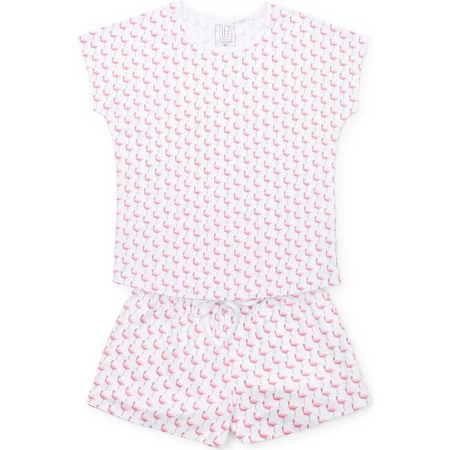 Riley Women's Pajama Short Set, Fabulous Flamingos