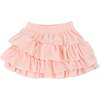 Terry Asymetric Layered Skirt, Pale Pink - Skirts - 1 - thumbnail