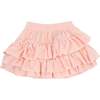 Terry Asymetric Layered Skirt, Pale Pink - Skirts - 2