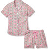 Women's Short Set, Fleurs de Rose - Pajamas - 1 - thumbnail