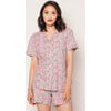 Women's Short Set, Fleurs de Rose - Pajamas - 3