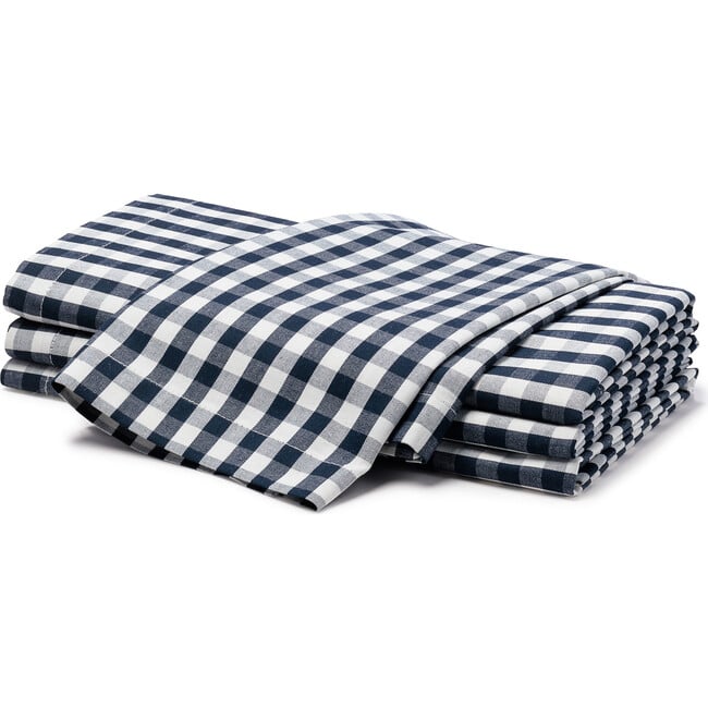 Set of 4 Napkins, Navy Gingham - Tableware - 2