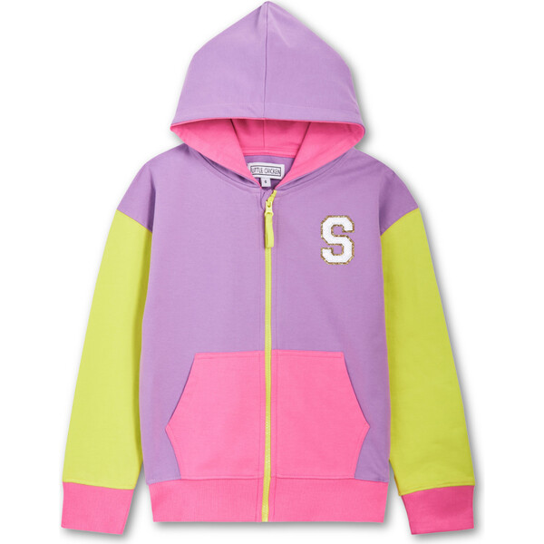 【HOODHOOD】Multi Logo Applique Hood 2色 Men's two-tone zip-front hoodie