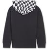 Checker Zip Hoodie Sweatshirt, Black - Sweatshirts - 2