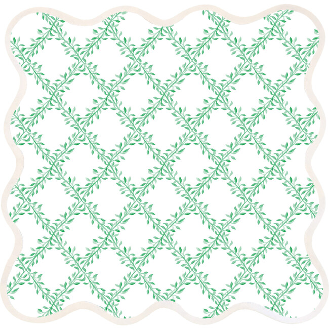 Square Scalloped Placemat, English Ivy