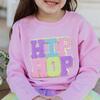 Hip Hop Patch L/S Sweatshirt, Lt Pink - Sweatshirts - 3