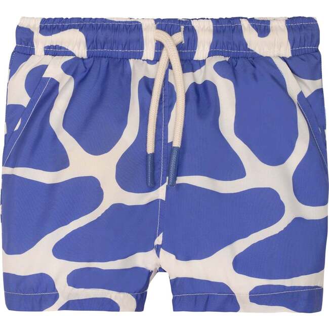 Seaqual Recycled Polyester Spotted Giraffe Kid Swim Trunks, Natural