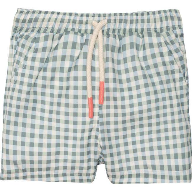 Seaqual Recycled Polyester Gingham Baby Swim Trunks, Natural