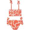 Recycled Polyester Spotted Giraffe Girl Bikini, Orange - Two Pieces - 2