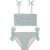 Recycled Polyester Gingham Girl Bikini, Blue - Two Pieces - 1 - thumbnail