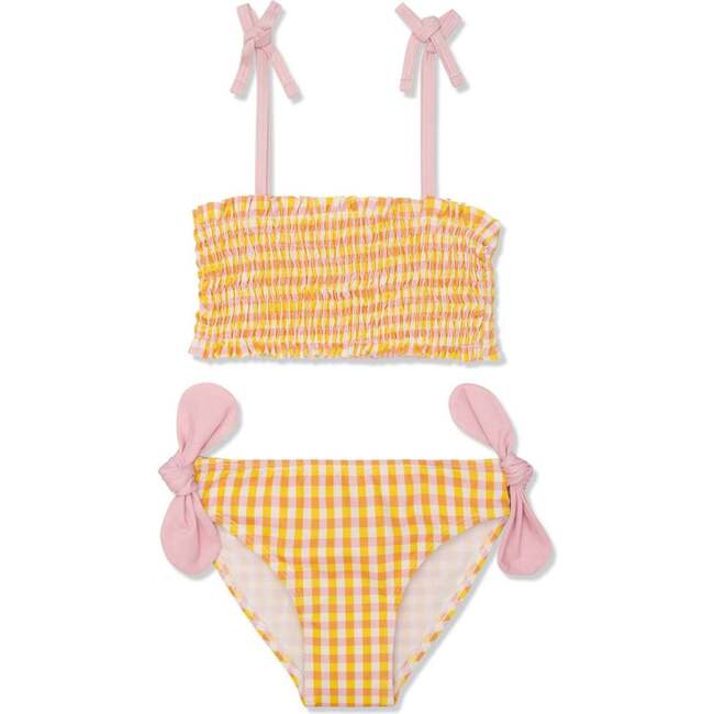 Recycled Polyester Gingham Girl Bikini, Yellow