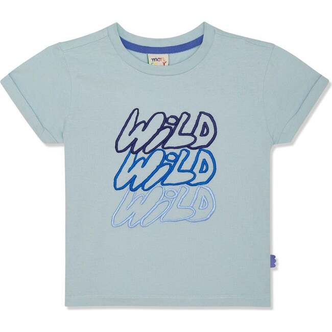 Recycled Cotton Wild Kid T-Shirt, Blue