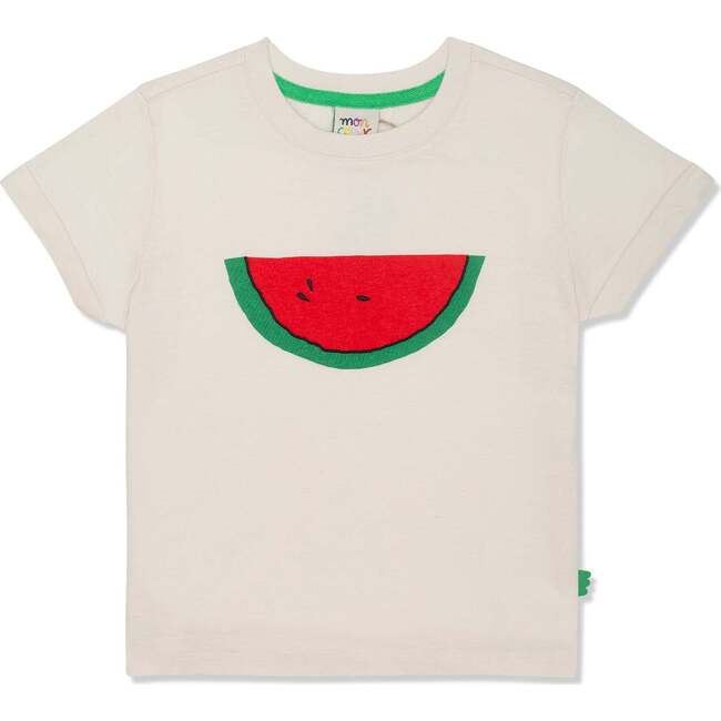 Recycled Cotton Watermelon Kid T-Shirt, Natural