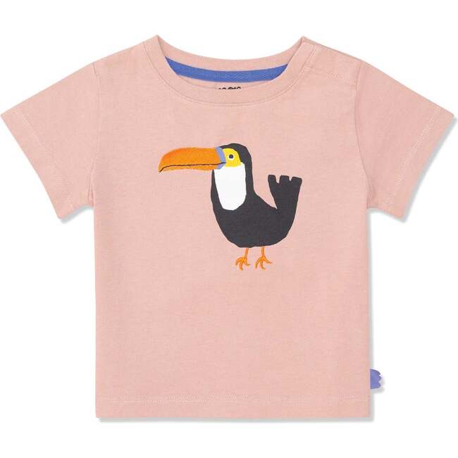 Recycled Cotton Toucan Baby T-Shirt, Pink