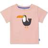 Recycled Cotton Toucan Baby T-Shirt, Pink - T-Shirts - 1 - thumbnail