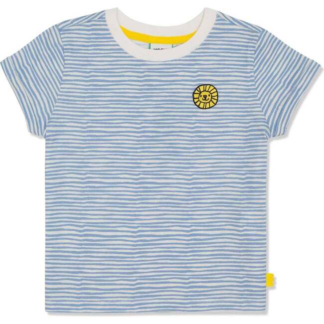 Recycled Cotton Stripes Kid T-Shirt, Natural