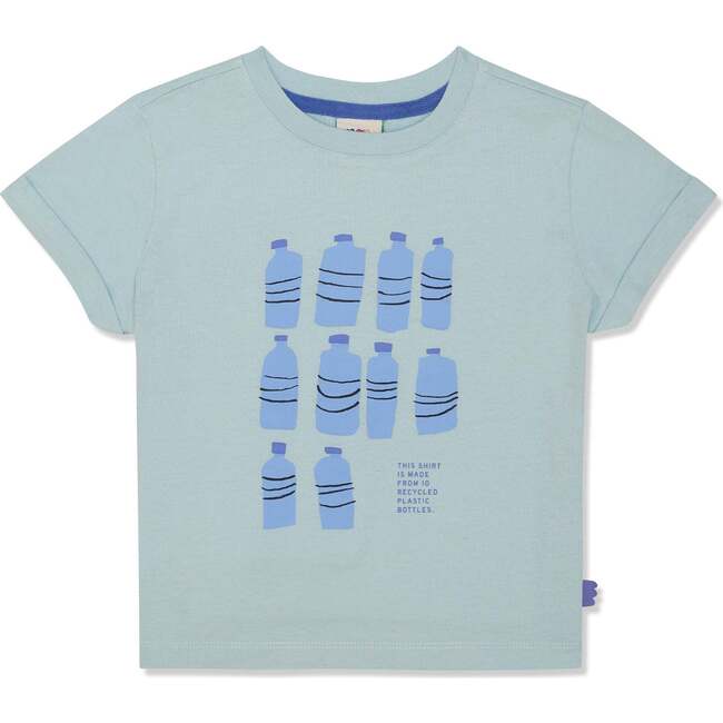Recycled Cotton Ten Bottle Kid T-Shirt, Blue