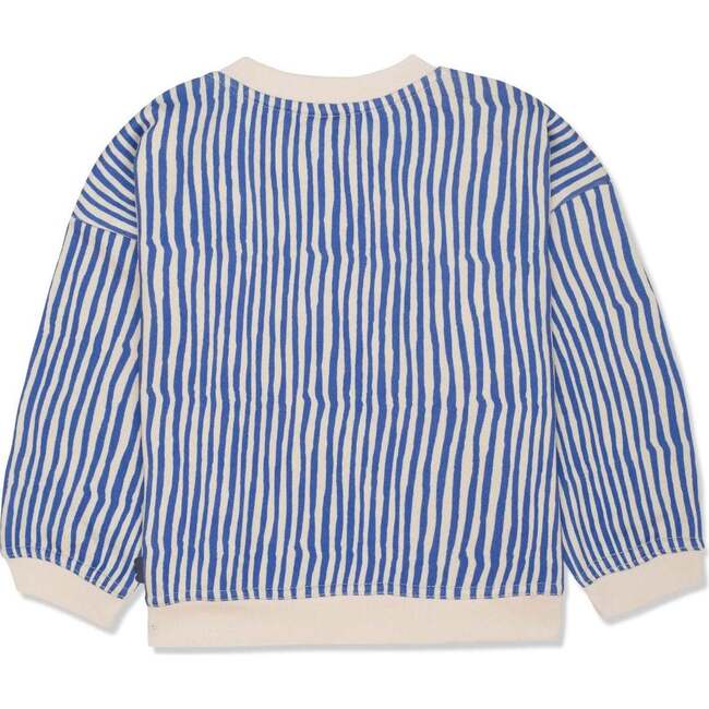 Recycled Cotton Stripes Kid Sweatshirt, Natural - Sweatshirts - 2